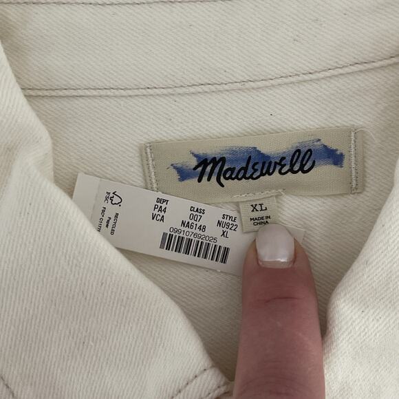 NWT‎ Madewell Denim Boxy Shirtdress in Vintage Canvas Womens Size XL 100% Cotton - Picture 3 of 10